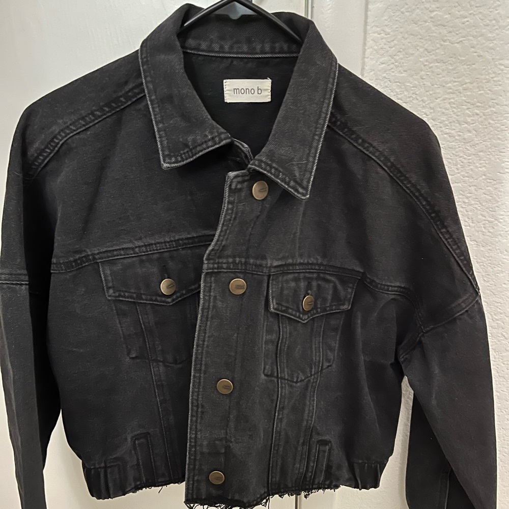Oversized distressed Jean jacket